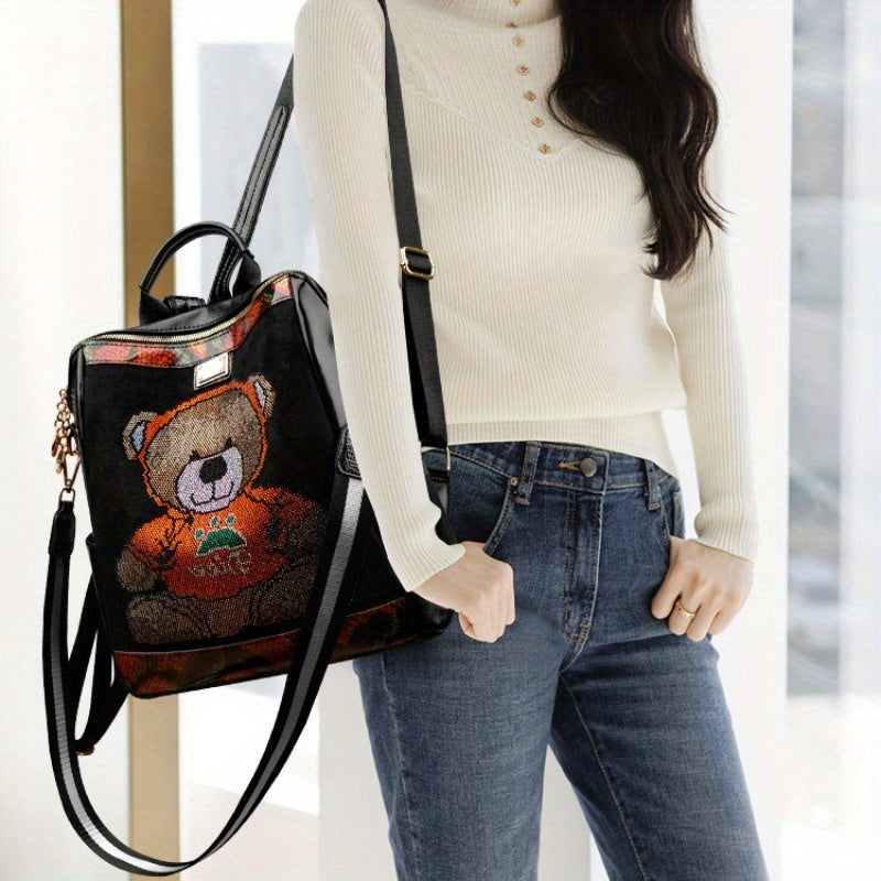 Stylish Shoulder Bag Backpack - Spacious Interior, Versatile and Relaxed Style, Ideal for Daily Use - Single Piece, Fashionable and Practical Casual Accessory