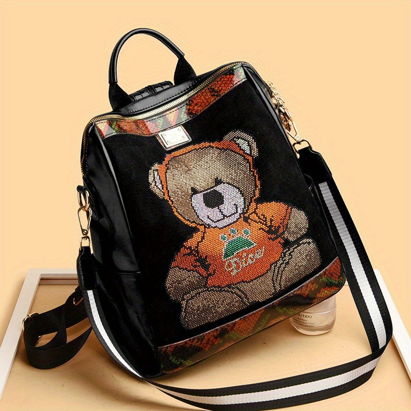 Stylish Shoulder Bag Backpack - Spacious Interior, Versatile and Relaxed Style, Ideal for Daily Use - Single Piece, Fashionable and Practical Casual Accessory