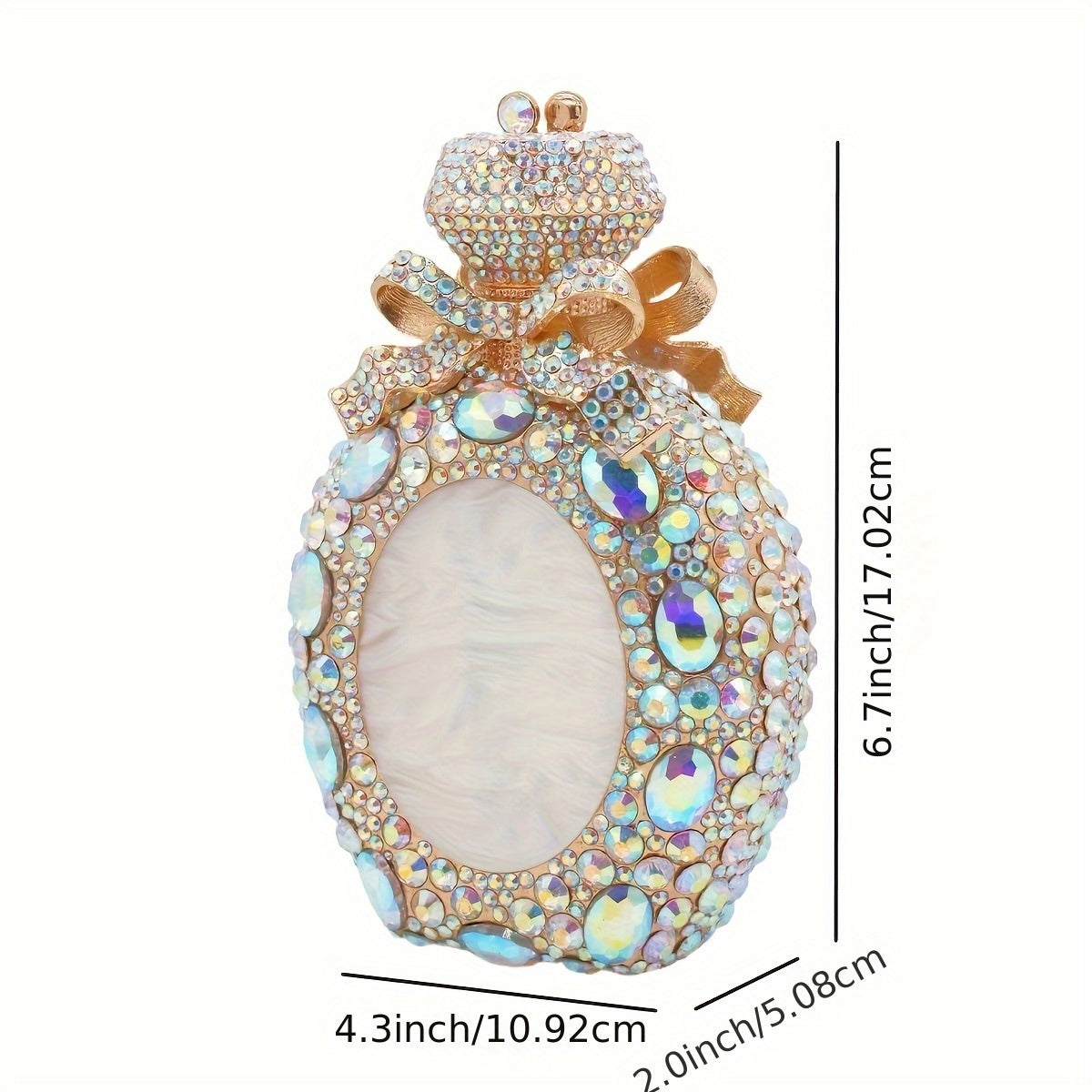 Unique "Ring" Designed Rhinestone Crossbody Shoulder Bag