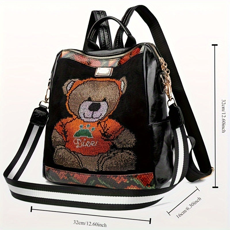 Stylish Shoulder Bag Backpack - Spacious Interior, Versatile and Relaxed Style, Ideal for Daily Use - Single Piece, Fashionable and Practical Casual Accessory