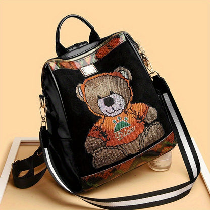 Stylish Shoulder Bag Backpack - Spacious Interior, Versatile and Relaxed Style, Ideal for Daily Use - Single Piece, Fashionable and Practical Casual Accessory