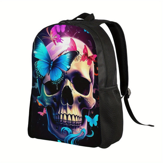 Large Capacity Unisex Fantasy Butterfly Skull Backpack