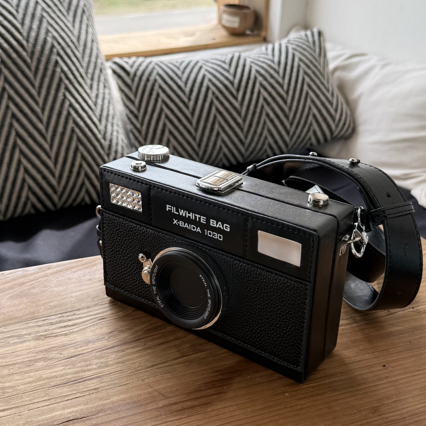 Retro & Vintage Realistic Camera Crossbody Bag with Adjustable Strap, and High-Quality Design
