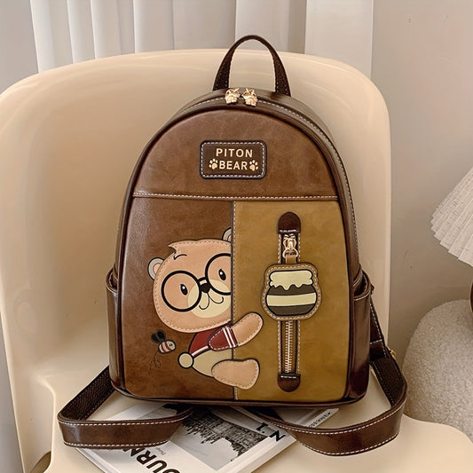 Fashionable Leather Bear Bag  with Adjustable Straps