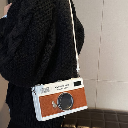 Retro & Vintage Realistic Camera Crossbody Bag with Adjustable Strap, and High-Quality Design