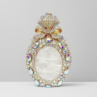 Unique "Ring" Designed Rhinestone Crossbody Shoulder Bag