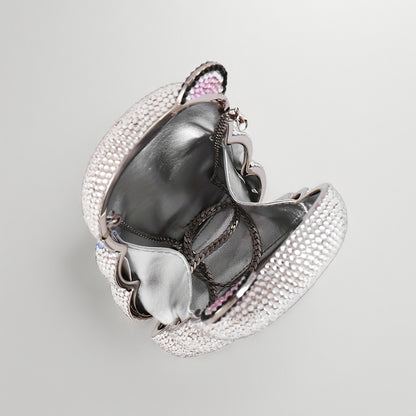 Shiny Bear Water Drill Bag Crystal Clutch Bag