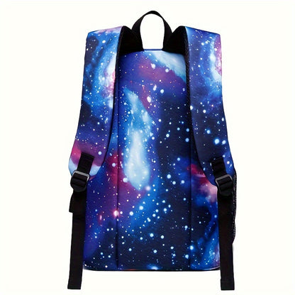 Adorable Cat & Starry Sky Backpack - Large Capacity, Ultra-Lightweight - Fashionable , Commuter Style