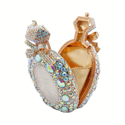 Unique "Ring" Designed Rhinestone Crossbody Shoulder Bag