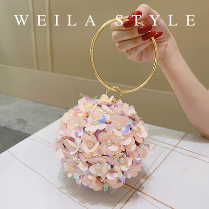 Sparkling Rose Gold Clutch Bag