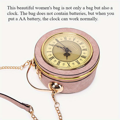 New Stylish Small Round Clock Retro Crossbody bag