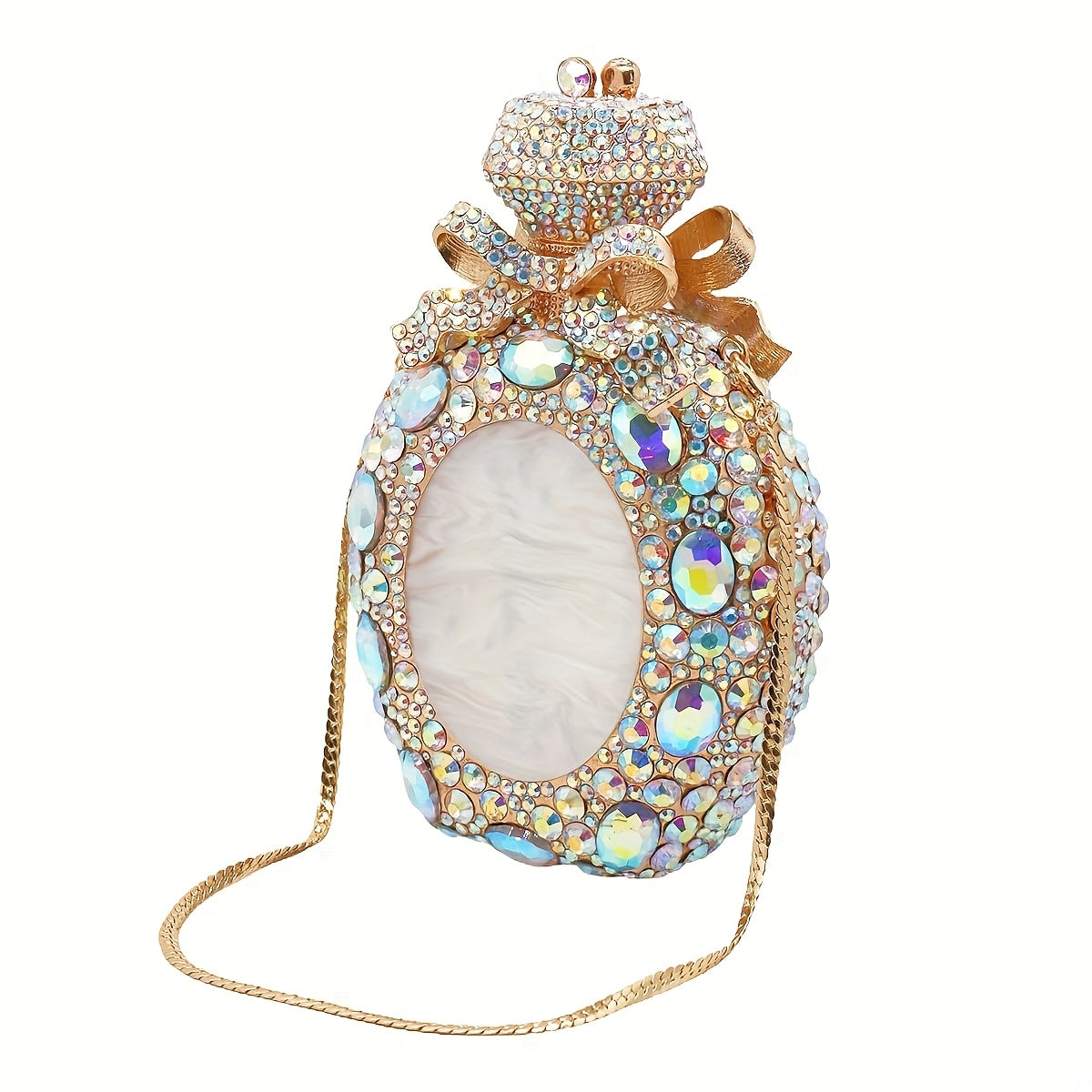 Unique "Ring" Designed Rhinestone Crossbody Shoulder Bag