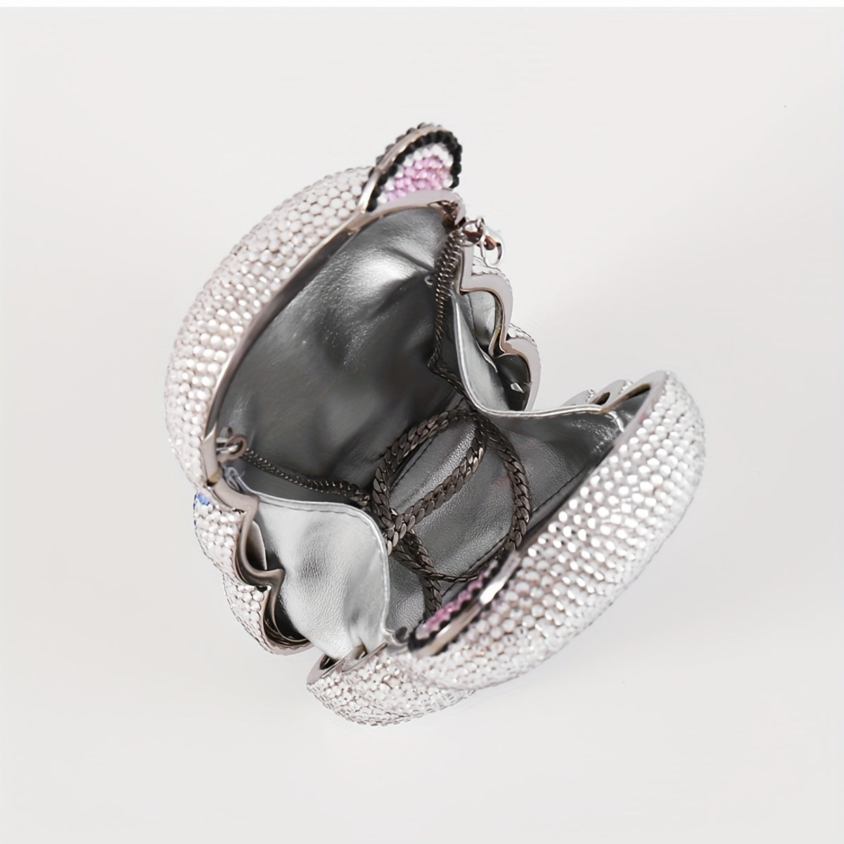 Shiny Bear Water Drill Bag Crystal Clutch Bag