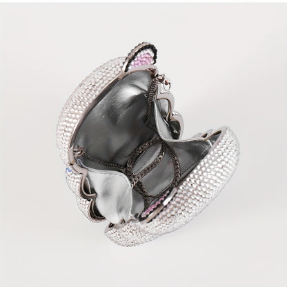 Shiny Bear Water Drill Bag Crystal Clutch Bag