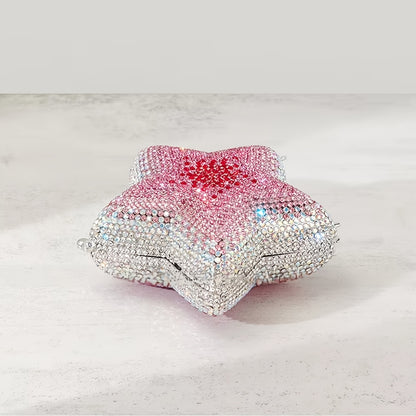 Unique Star Crystal Bag with Detachable Chain Strap