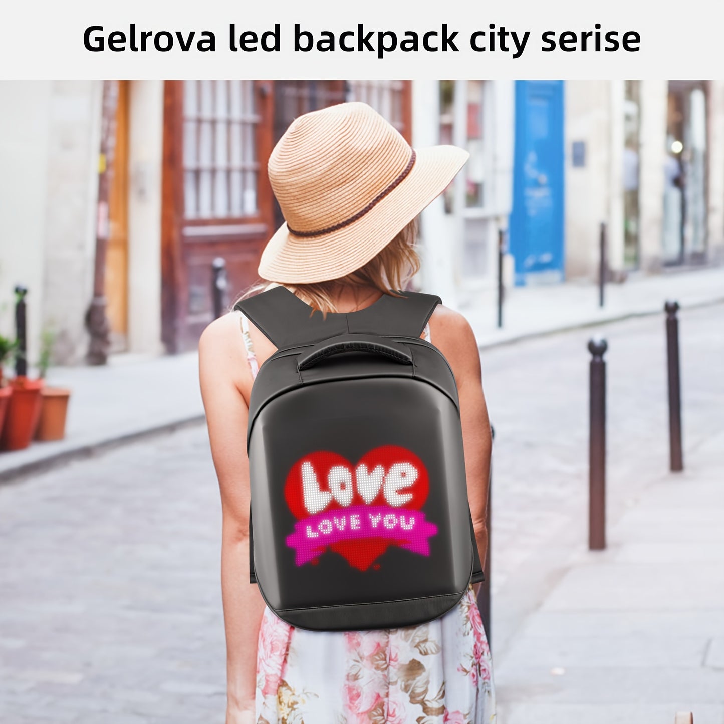 LED 17 Inch Backpack- Cool DIY Pixel Art Animation Programming Backpack