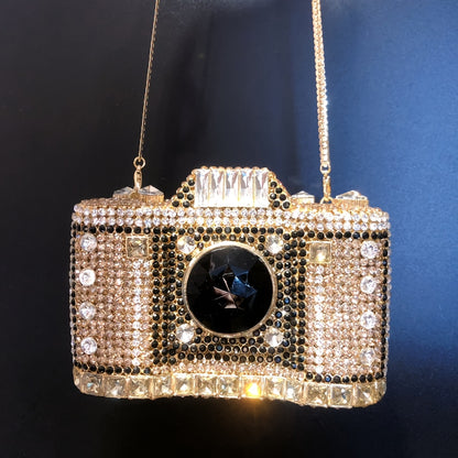 Crystal Camera Shaped Purse/Clutch