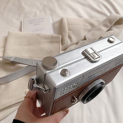 Retro & Vintage Realistic Camera Crossbody Bag with Adjustable Strap, and High-Quality Design