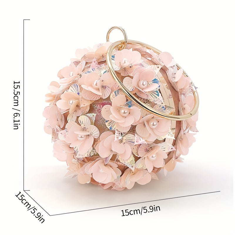 Sparkling Rose Gold Clutch Bag
