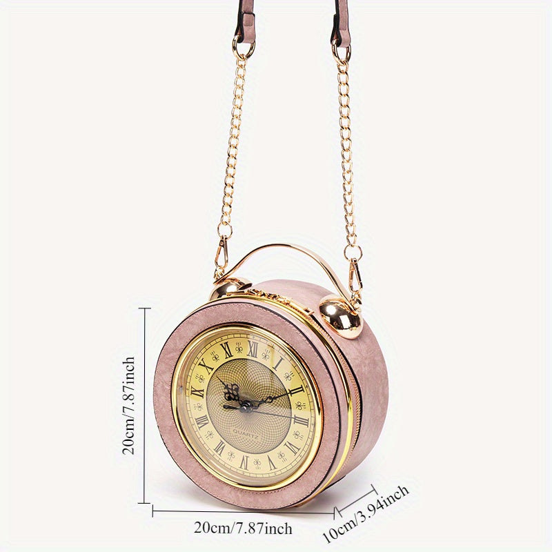 New Stylish Small Round Clock Retro Crossbody bag