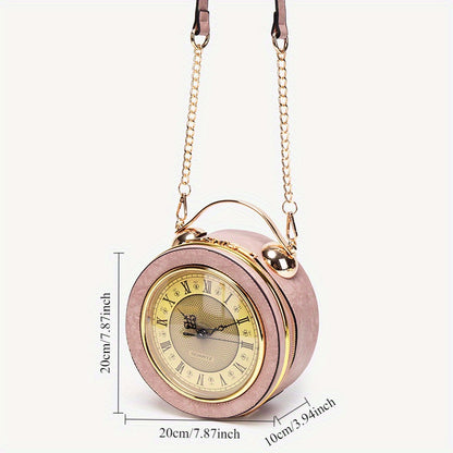New Stylish Small Round Clock Retro Crossbody bag